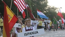 Akimirkos i&scaron; sporto žaidynių atidarymo &scaron;ventės.