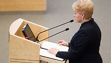 Dalia Grybauskaitė Seime perskaitė metinį prane&scaron;imą