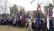 Prie Rusijos ambasados mitingas prie&scaron; Rusijos agresiją.