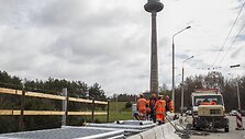 Tvarkomas viadukas Karolini&scaron;kėse.