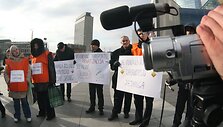 Piketuotojai buvo nusiteikę prie&scaron; valdžios planus privatizuoti miestui priklausančias įmones.
