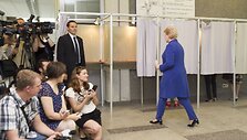 Dalia Grybauskaitė balsavo prezidento rinkimuose.
