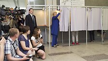 Dalia Grybauskaitė balsavo prezidento rinkimuose.