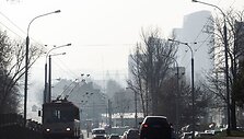 Vilnius paniręs į melsvą rūką