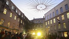 Užgavėnių &scaron;ventė Vilniaus mokytojų namų kiemelyje