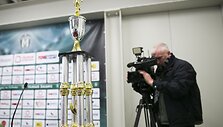 Lietuvos futbolo federacijos stadione spaudos konferencija
