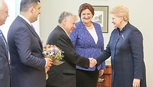 Bogdanas Borusewiczius ir Dalia Grybauskaitė