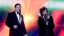 Muzikinio &scaron;ou &bdquo;Žvaigždžių duetai&ldquo; filmavimo akimirka