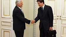Valdas Adamkus priėmė kandidatą į ūkio minstrus Dainių Kreivį