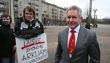 Algirdas Sysas stebėjo protesto akciją