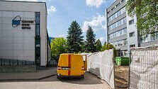 Vilniuje darbininkai su ekskavatoriumi nutraukė dujotiekį