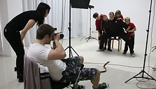 Krep&scaron;ininkų fotosesija su vaikais