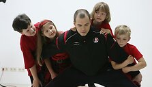Krep&scaron;ininkų fotosesija su vaikais