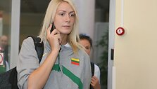 Lietuvos moterų krep&scaron;inio rinktinė Vilniaus oro uoste