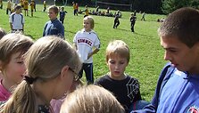 Ekraniečių susitikimo su moksleiviais akimirka