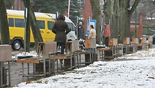 Laikinoji stotis keliems mėnesiams įsikūrė senosios pa&scaron;onėje, pastaroji bus nugriauta per artimiausias dvi savaites.