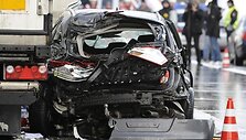 Po avarijos sumaitotas automobilis