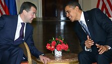 D.Medvedevas ir B.Obama prie&scaron; G20 vadovų susitikimą. 