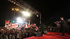 Holivudas atkūrė mitingą Tbilisio aik&scaron;tėje 