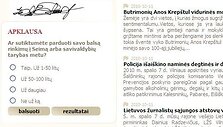 balsavimas savivaldybės tinklalapyje