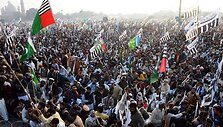Protestuotojai Pakistane
