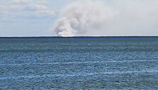 Gaisro dūmai matomi i&scaron; tolo
