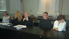 Raimundas Ivanauskas, Eglė Barauskaitė ir jų atstovai teisme 