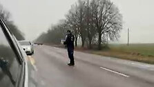 Vairuotojo susidūrimas su policija
