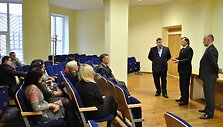 Apdovanojimų ceremonijos akimirka