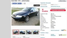 Įtartinas &bdquo;Audi&ldquo; automobilio skelbimas