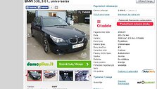 Įtartinas BMW automobilio skelbimas