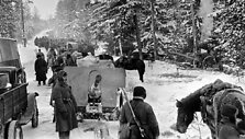 Suomijos giriose sovietų kariuomenės kolonos i&scaron;tįsdavo begales kilometrų, todėl tapdavo lengvu taikiniu kur kas mažesnėms suomių pajėgoms.