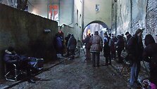 Filmuojant vaidybinį filmą &bdquo;Vilniaus getas&ldquo; (režisierius Audrius Juzėnas, 2006). Nuotrauka i&scaron; Lietuvos teatro, muzikos ir kino muziejaus&nbsp;