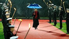 Hillary Clinton atvyksta į i&scaron;kilmes