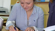 Beata Nicholson pamokos metu