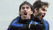 Diego Milito džiaugiasi įvarčiu