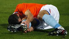 R.van Persie traumą patyrė draugi&scaron;kose rungtynėse su Italija