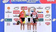 A.Trebaitė (kairėje) sidabro apdovanojimu džiaugėsi moterų skrečo rungtyje