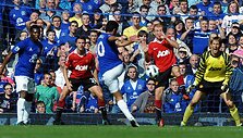 &bdquo;Everton&ldquo; (mėlyna apranga) i&scaron;sigelbėjo per teisėjo pridėtą laiką