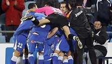 &bdquo;Getafe&ldquo; futbolininkai triumfuoja po pergalės prie&scaron; &bdquo;Villarreal&ldquo;.