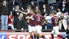 &bdquo;Hearts&ldquo; futbolininkų džiaugsmas.