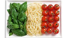 Italijos vėliava i&scaron; maisto produktų.