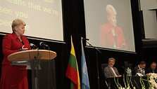 Prezidentė Dalia Grybauskaitė Interneto valdymo forumo atidaryme.