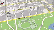 &bdquo;Google Maps 5&ldquo; palaiko trimačius žemėlapius.