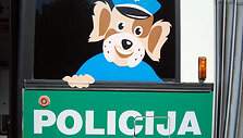 Policijos &scaron;ventės akimirka.