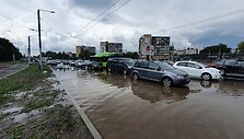 Lietus užtvindė dalį Kauno gatvių 