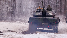 Tankų Leopard testavimas Gaižiūnų poligone