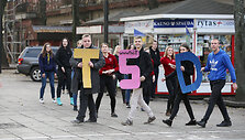 &bdquo;Flash mob&ldquo; akcija Laisvės alėjoje