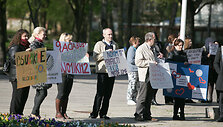 Protestas prie savivaldybės