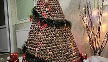 Sraigių kiautų eglutė stebina net visko mačiusius